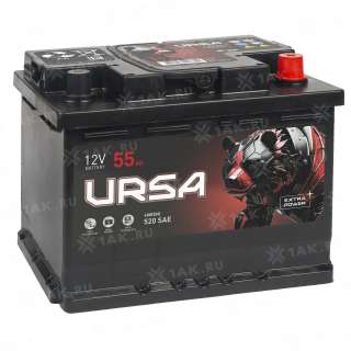 Аккумулятор URSA (55Ач, 12 V) Обратная, R+ L2 арт.UE550
