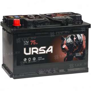Аккумулятор URSA (75 Ah, 12 V) Прямая, L+ L3 арт.UE751