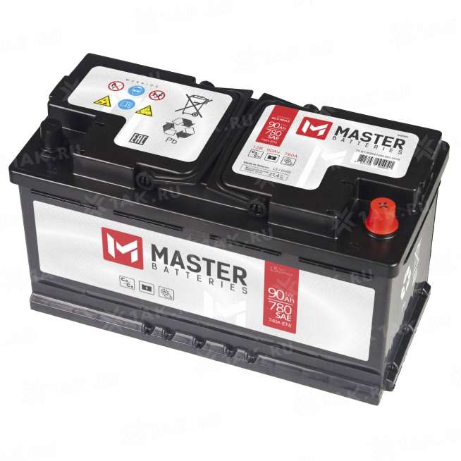 Аккумулятор MASTER BATTERIES (90 Ah, 12 V) Обратная, R+ L5 арт.MB900 0