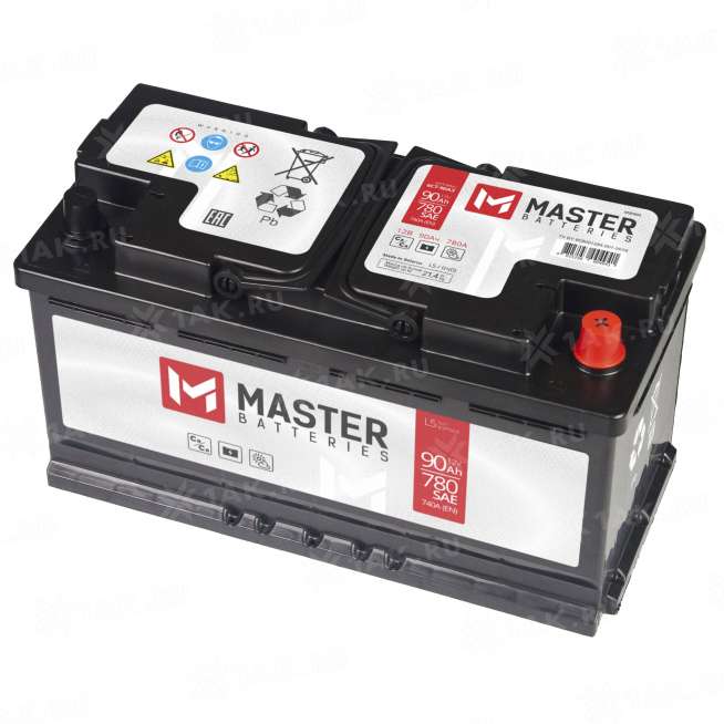 Аккумулятор MASTER BATTERIES (90 Ач, 12 V) Обратная, R+ L5 арт.MB900 0