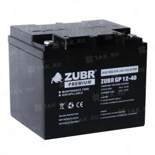 Аккумулятор ZUBR (40Ач,12 V) AGM 197x165x172 мм 13.2 кг