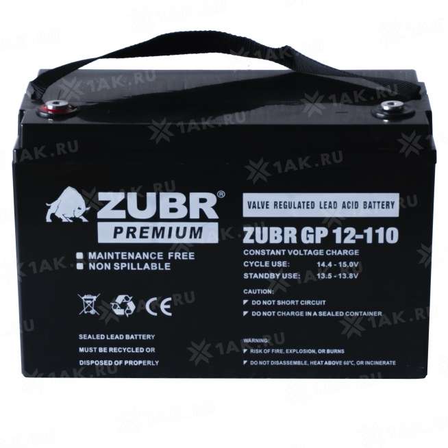 Аккумулятор ZUBR (110Ач,12 V) AGM 330x171x216/219 мм 31 кг 2