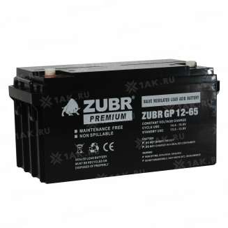 Аккумулятор ZUBR (65 Ач,12 V) AGM 350x166x175 мм 21 кг 7
