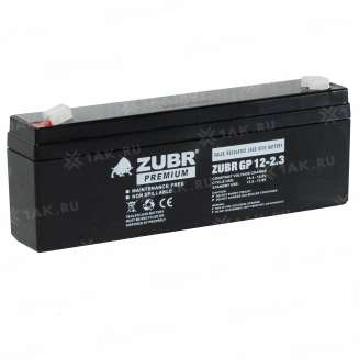 Аккумулятор ZUBR (2.3 Ач,12 V) AGM 177x35x62/67 мм 0.92 кг 7