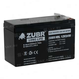 Аккумулятор ZUBR (6Ач,12 V) AGM 151x51x94/100 мм 2.2 кг