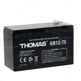 Аккумулятор THOMAS (7Ач,12 V) AGM 150x65x92 мм 1.6 кг