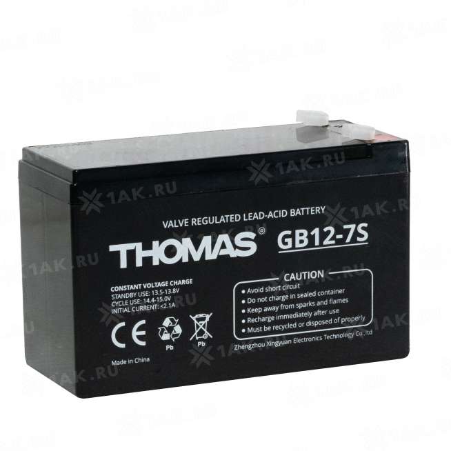 Аккумулятор THOMAS (7Ач,12 V) AGM 150x65x92 мм 1.6 кг 0