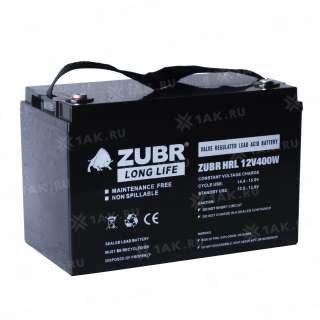 Аккумулятор ZUBR (110Ач,12 V) AGM 328x172x225 мм 32 кг