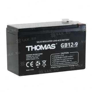 Аккумулятор THOMAS (9Ач,12 V) AGM 151х65х94/100 мм 2.2 кг