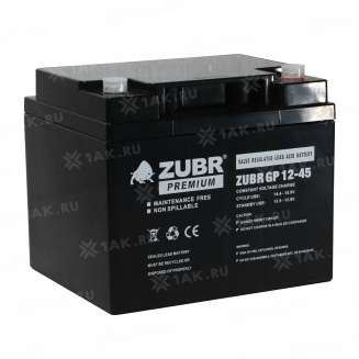 Аккумулятор ZUBR (45 Ач,12 V) AGM 197x165x172 мм 15 кг 7