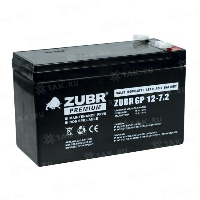 Аккумулятор ZUBR GP12-7.2 (7.2 Ач,12 V) AGM 6