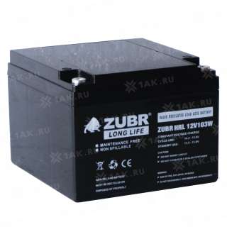 Аккумулятор ZUBR (28Ач,12 V) AGM 166x175x125 мм 8.55 кг