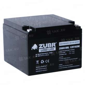 Аккумулятор ZUBR (28 Ач,12 V) AGM 166x175x125 мм 8.55 кг 7