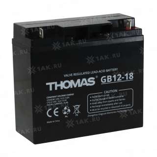 Аккумулятор THOMAS (18Ач,12 V) AGM 181x77x167 мм 4.8 кг