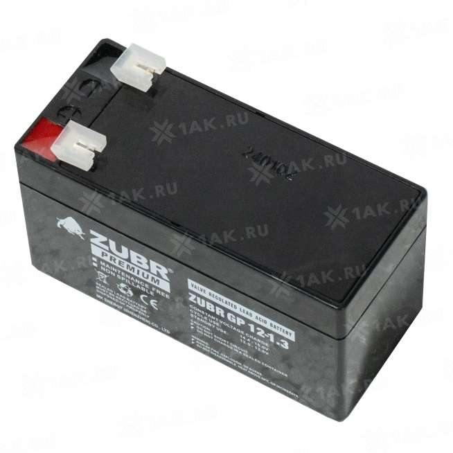 Аккумулятор ZUBR (1.3 Ач,12 V) AGM 97x43x53/58 мм 0.56 кг 8