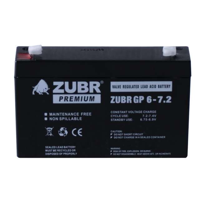 Аккумулятор ZUBR (7.2 Ач,6 V) AGM 151x34x94/100 мм 1.15 кг 6
