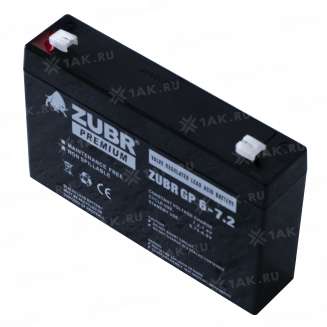 Аккумулятор ZUBR (7.2 Ач,6 V) AGM 151x34x94/100 мм 1.15 кг 7