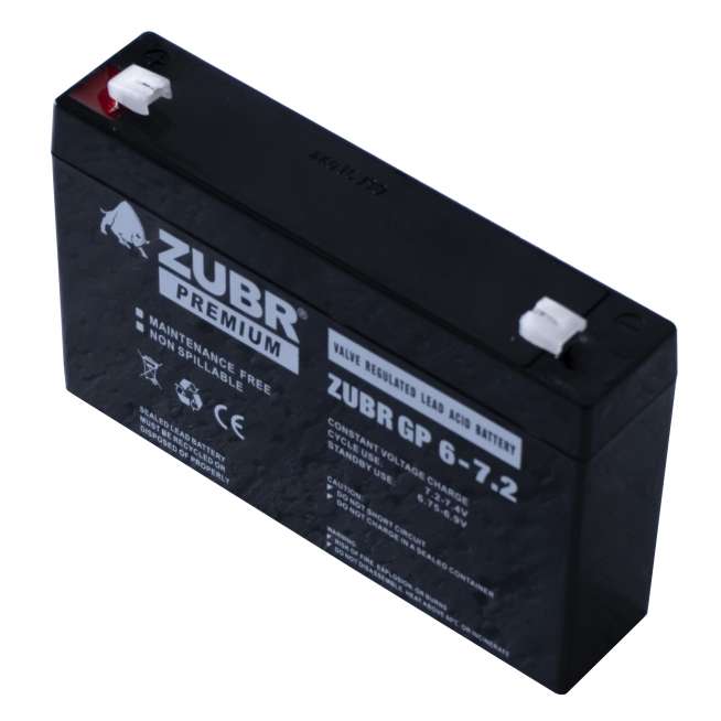Аккумулятор ZUBR (7.2 Ач,6 V) AGM 151x34x94/100 мм 1.15 кг 7