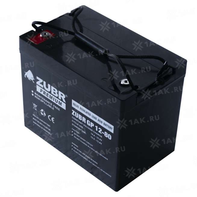 Аккумулятор ZUBR (80 Ач,12 V) AGM 258x168x208/211 мм 24.6 кг 8