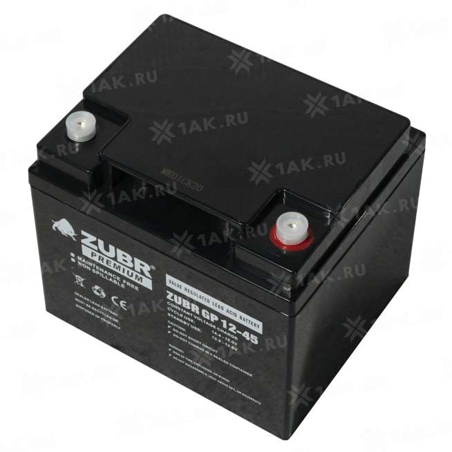 Аккумулятор ZUBR (45 Ач,12 V) AGM 197x165x172 мм 15 кг 8
