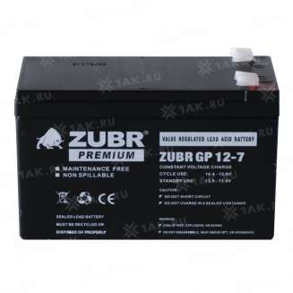 Аккумулятор ZUBR (7 Ач,12 V) AGM 151x65x94/100 мм 2.2 кг 7
