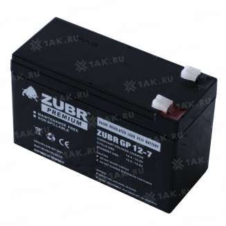 Аккумулятор ZUBR (7 Ач,12 V) AGM 151x65x94/100 мм 2.2 кг 8