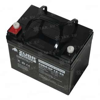 Аккумулятор ZUBR (33 Ач,12 V) AGM 195x130x167 мм 10 кг 9