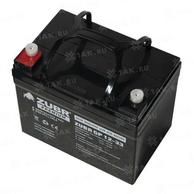 Аккумулятор ZUBR (33 Ач,12 V) AGM 195x130x167 мм 10 кг 9