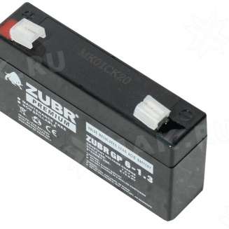 Аккумулятор ZUBR (1.3 Ач,6 V) AGM 98x25x53/56 мм 0.3 кг 8