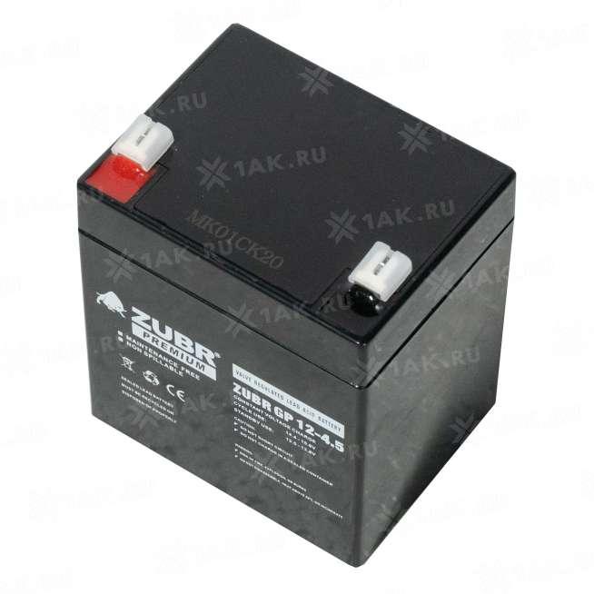 Аккумулятор ZUBR (4.5 Ач,12 V) AGM 90x70x101/107 мм 1.56 кг 7