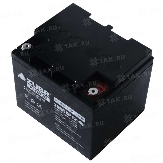 Аккумулятор ZUBR (40 Ач,12 V) AGM 197x165x172 мм 13.2 кг 9