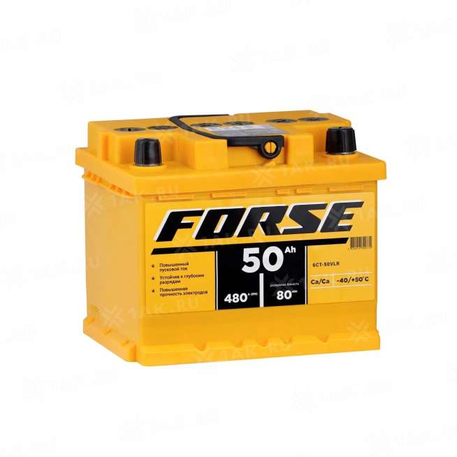 Аккумулятор FORSE (50 Ач, 12 V) Обратная, R+ LB1 арт.П240061 0