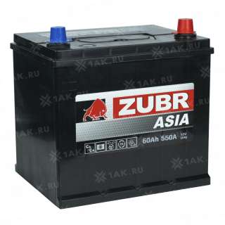 Аккумулятор ZUBR Ultra Asia (60Ач, 12 V) Обратная, R+ D23 арт.ZSA600