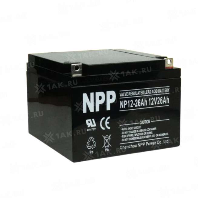 Аккумулятор NPP (26Ач,12 V) AGM мм 8.75 кг 0