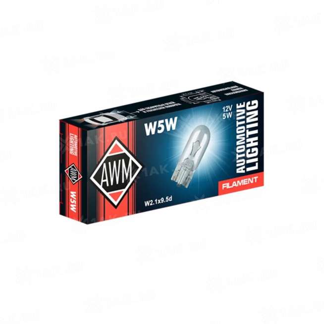 Лампа автомобильная накаливания Autoprofi W5W, 12V, 5W, (W2.1×9.5d),1 шт 0