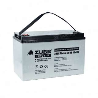 Аккумулятор ZUBR (100Ач,12 V) GEL 330x171x214/220 мм 31.5 кг