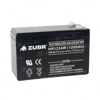 Аккумулятор ZUBR (9Ач,12 V) AGM 151х65х94/100 мм 2.65 кг