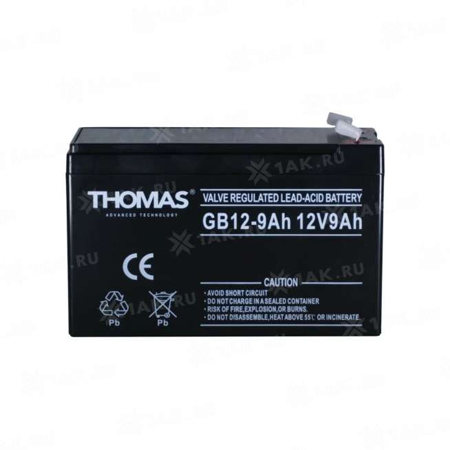 Аккумулятор THOMAS (9Ач,12 V) AGM 150x87x107 мм 2.25 кг 0