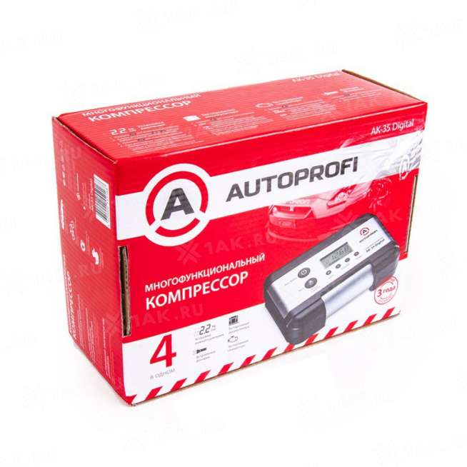 Цифровой компрессор AUTOPROFI, 30 л./мин., "4 в 1", 12V/15A, 140W, 7 Атм. 2