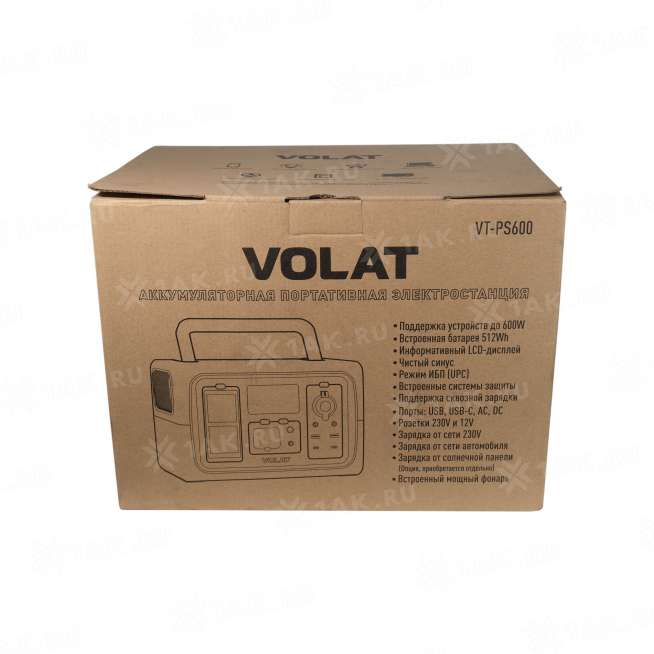 Аккумуляторная портативная электростанция VOLAT VT-PS600, 512Wh Lifepo4 2