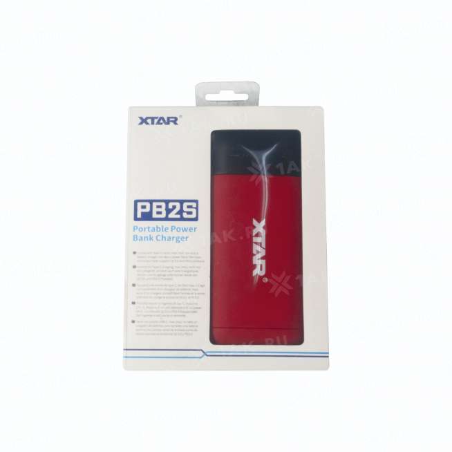 Зарядное устройство XTAR PB2S-red для аккумуляторных элементов с USB кабелем 0