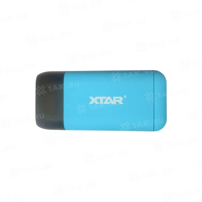 Зарядное устройство XTAR PB2S-blue для аккумуляторных элементов с USB кабелем 0