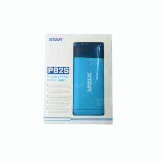 Зарядное устройство XTAR PB2S-blue для аккумуляторных элементов с USB кабелем