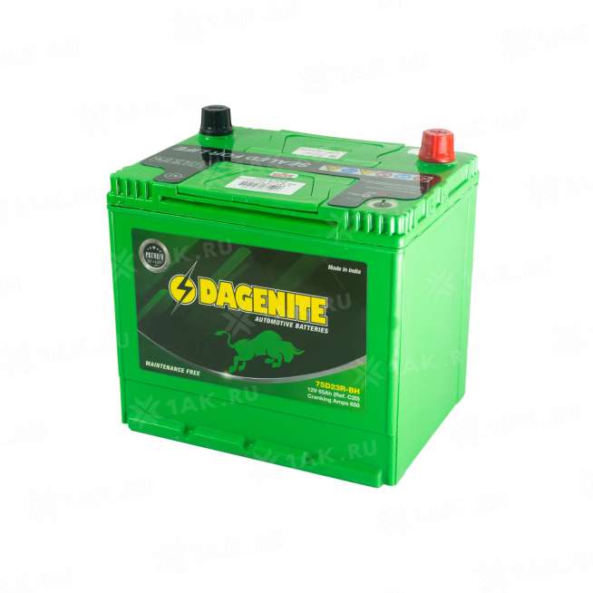 Аккумулятор DAGENITE (65Ач, 12 V) Обратная, R+ D23 арт.75D23R-BH 1