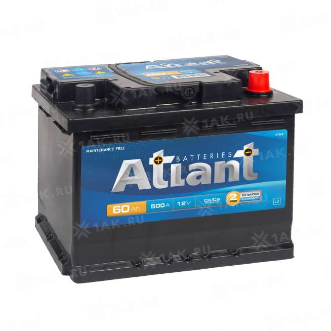 Аккумулятор ATLANT (60 Ач, 12 V) Обратная, R+ L2 арт.AT600 2