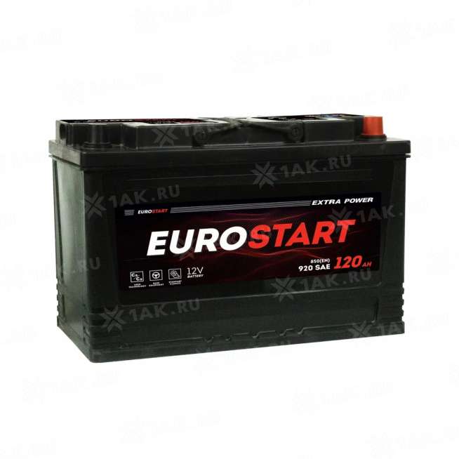 Аккумулятор EUROSTART Extra Power (120Ач, 12 V) Обратная, R+ D4 арт.EUT1200 0