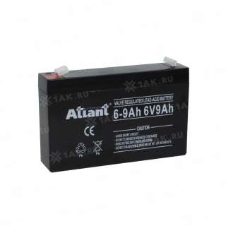 Аккумулятор ATLANT (9Ач,6 V) AGM мм 1.28 кг