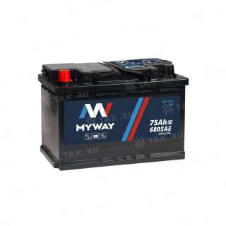 Аккумулятор MYWAY (75Ач, 12 V) Прямая, L+ L3 арт.MW751SU