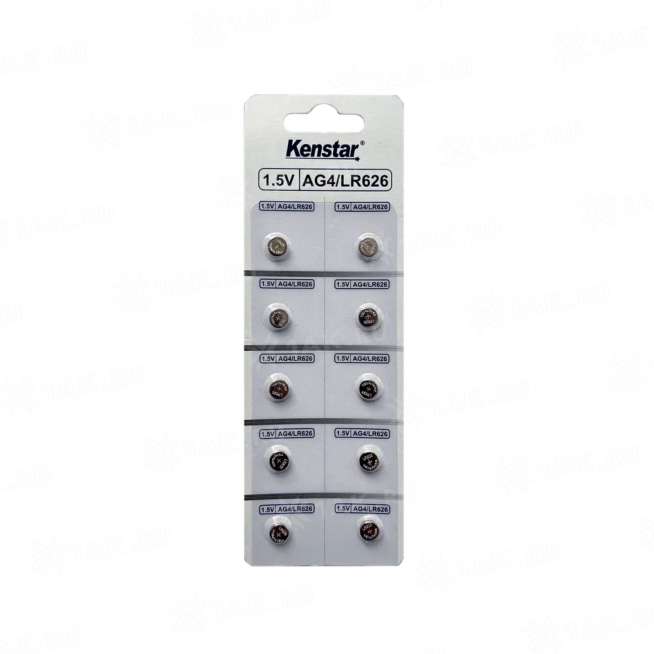 Алкалиновые батареи KenStar G4/LR626/LR66/377A/177, 1.5V  BL-10 (3 блистера) 0