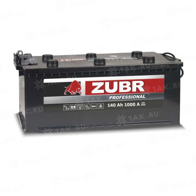 Аккумулятор ZUBR (140 Ач, 12 V) R+ Грузовая, Прямая D4 арт.ZPT140RT 0